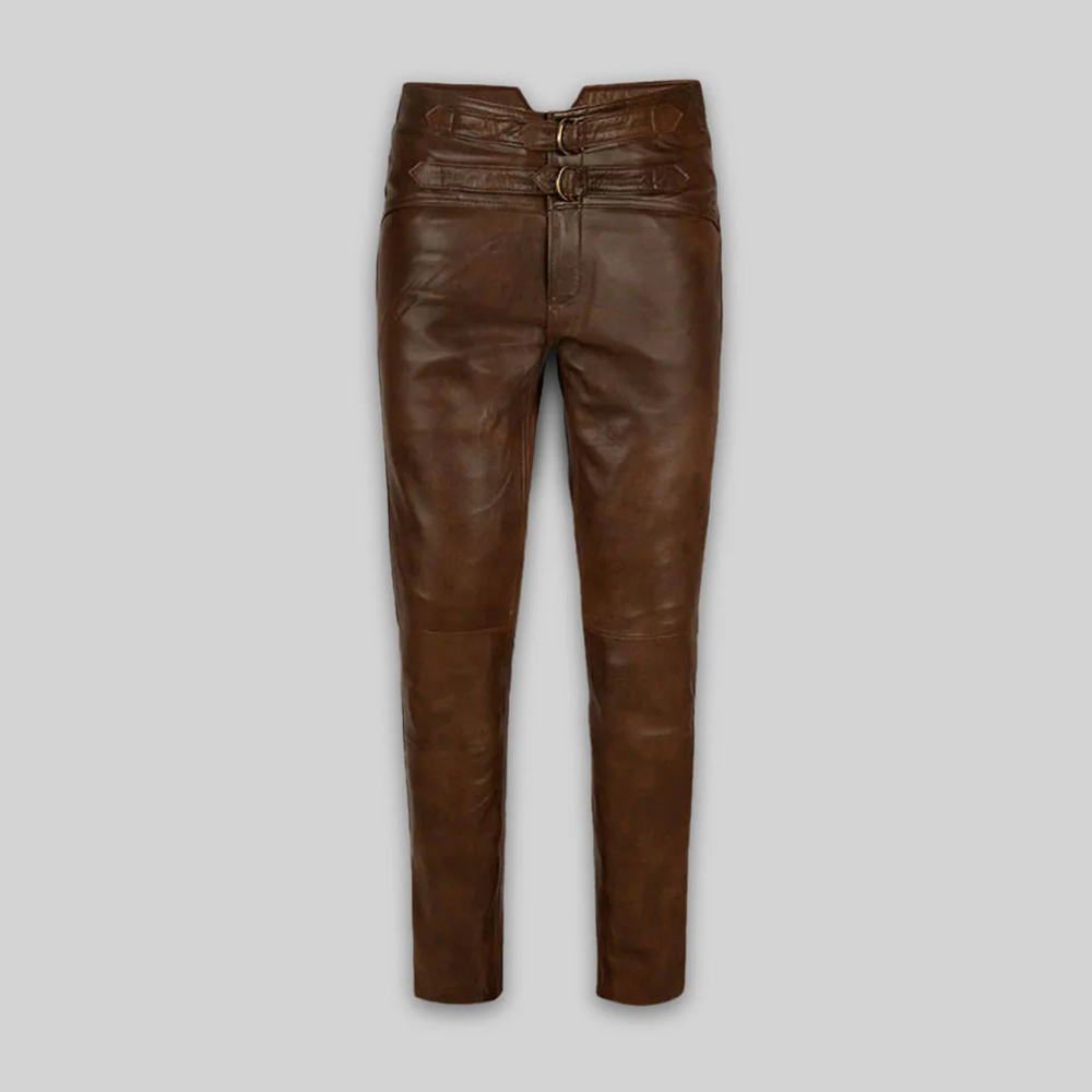 Spanish Brown Jim Morrison Leather Pants