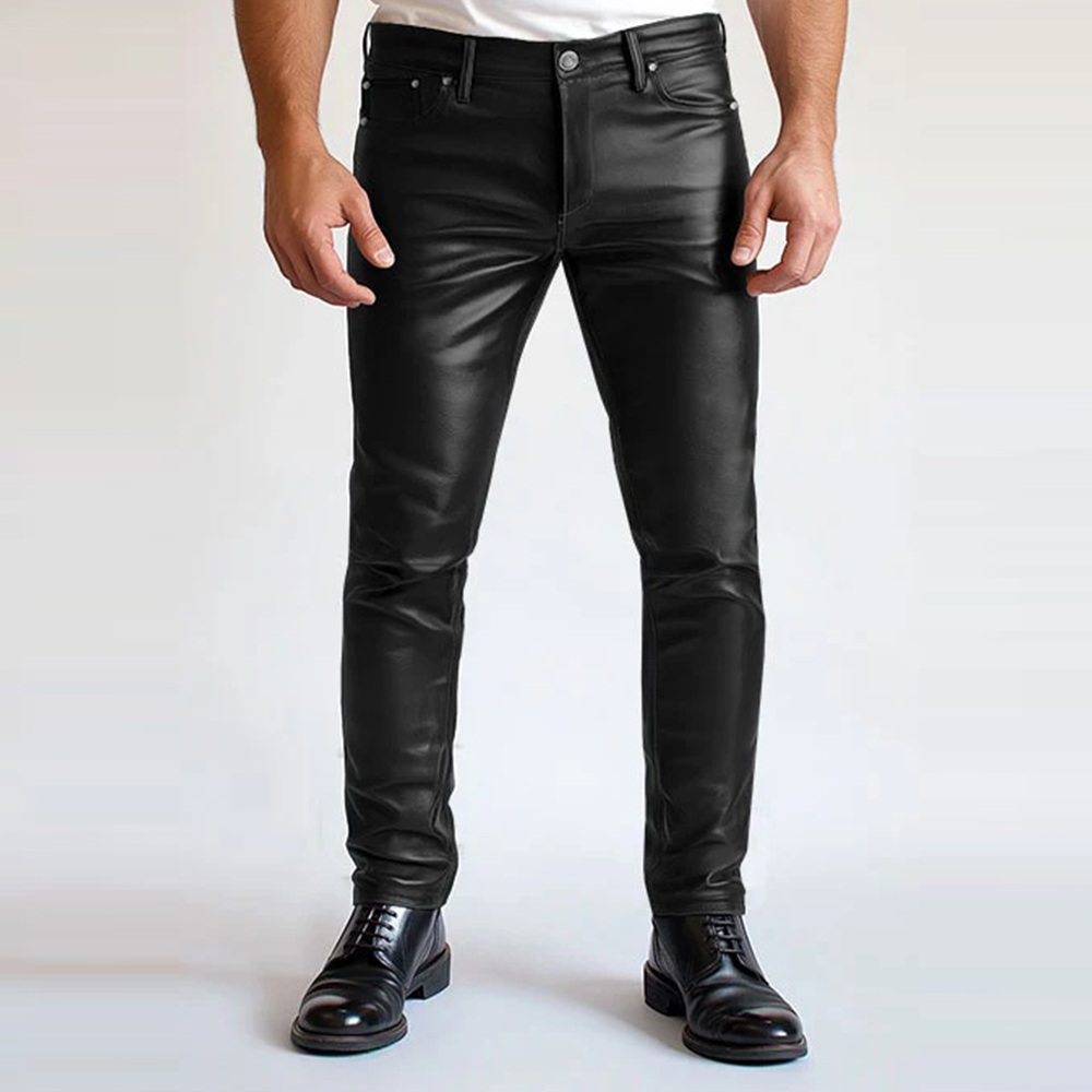 Black Leather Jeans