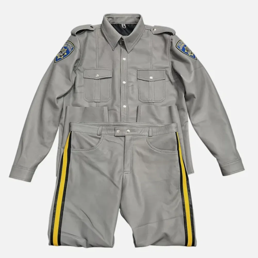 Patrol Style Motorcycle Leather Uniform Set