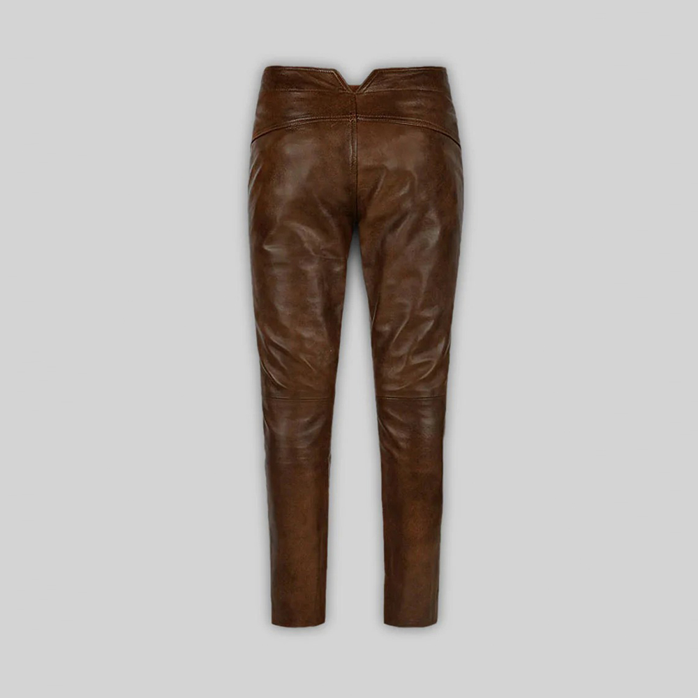 Spanish Brown Jim Morrison Leather Pants