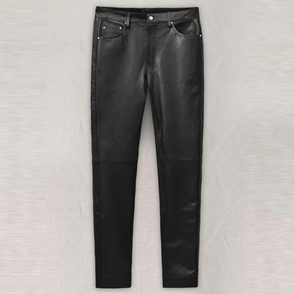 Black Leather Jeans