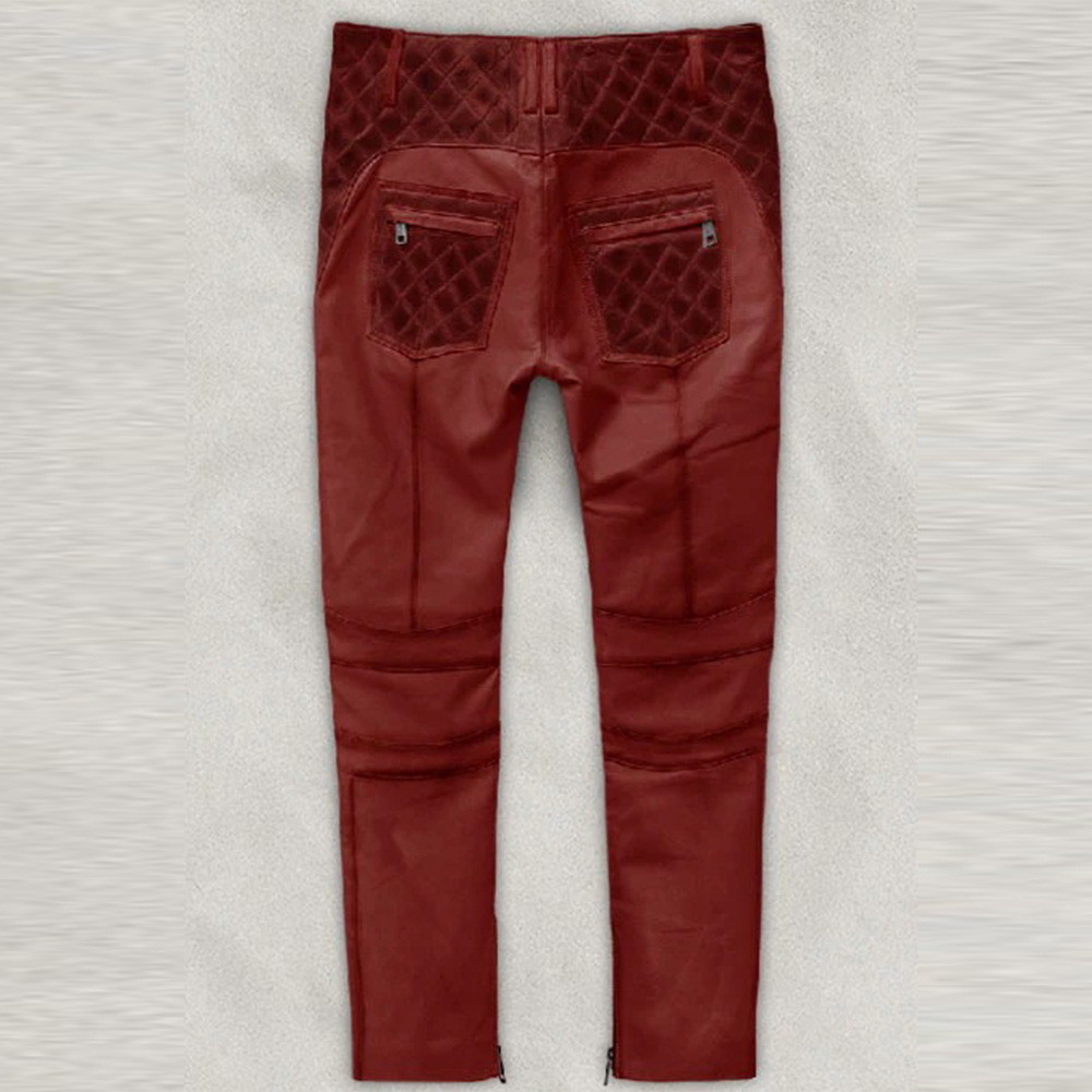 Outlaw Burnt Red Leather Pants