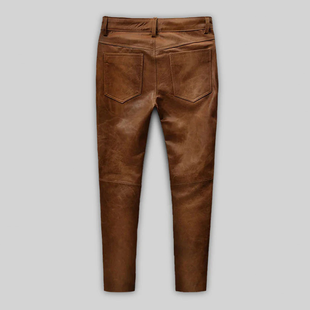 Angular Leather Pants