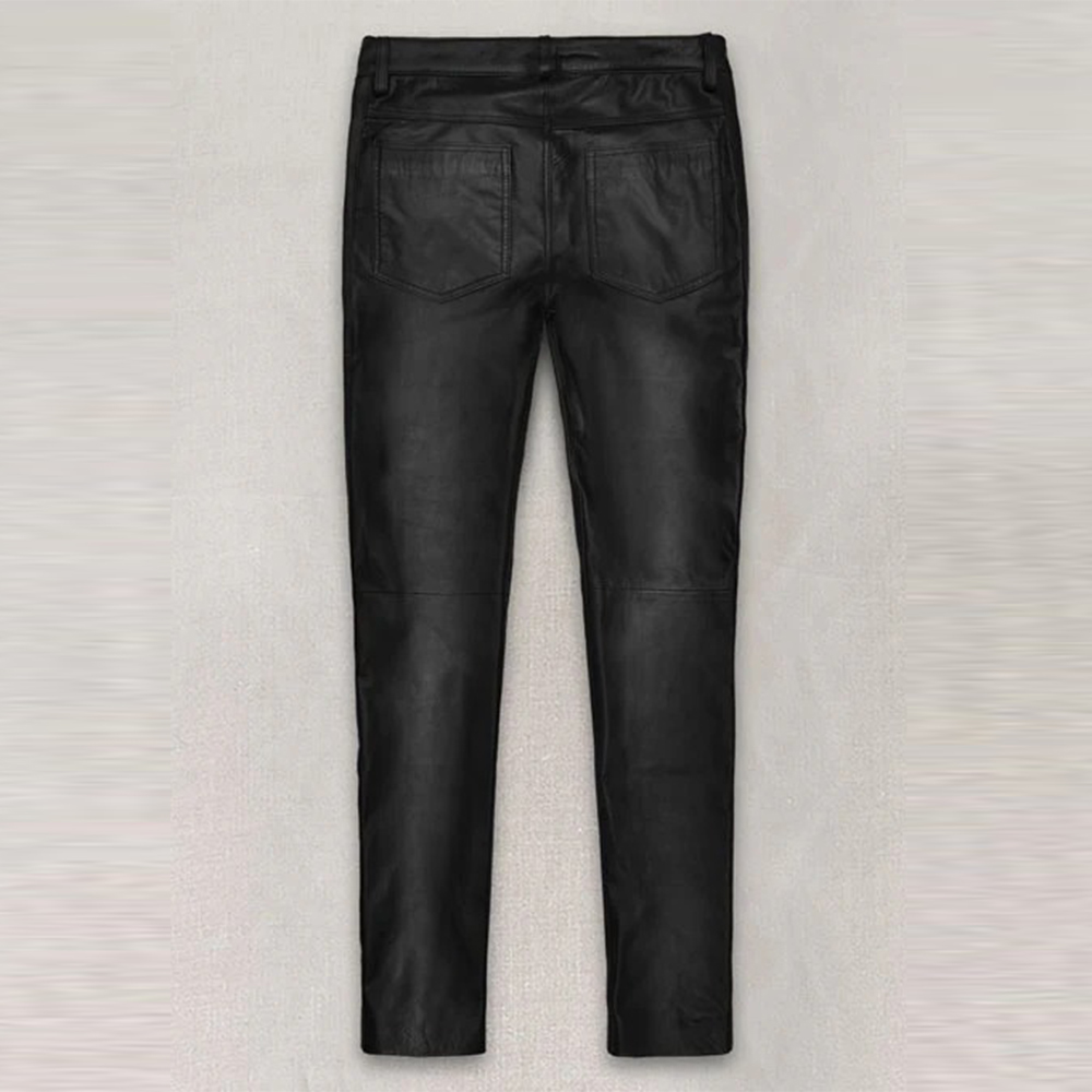 Black Leather Jeans - Image 3