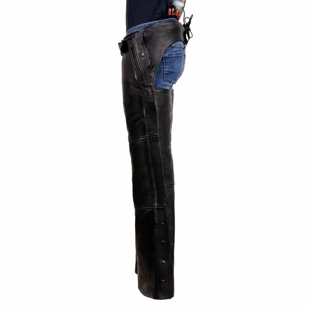 Men’s Black Leather Chaps