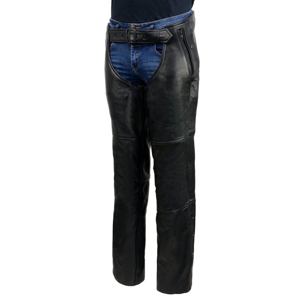 Men’s Black Leather Chaps