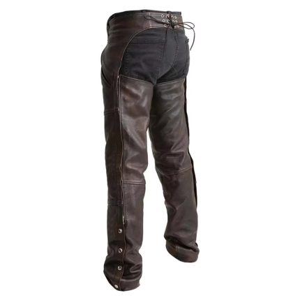 Motorcycle Brown Leather Chaps