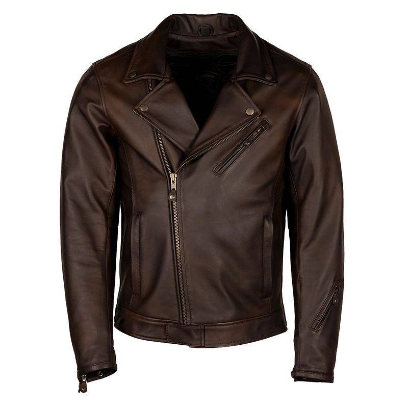 Men’s Classic Dark Brown Leather Double Rider Jacket