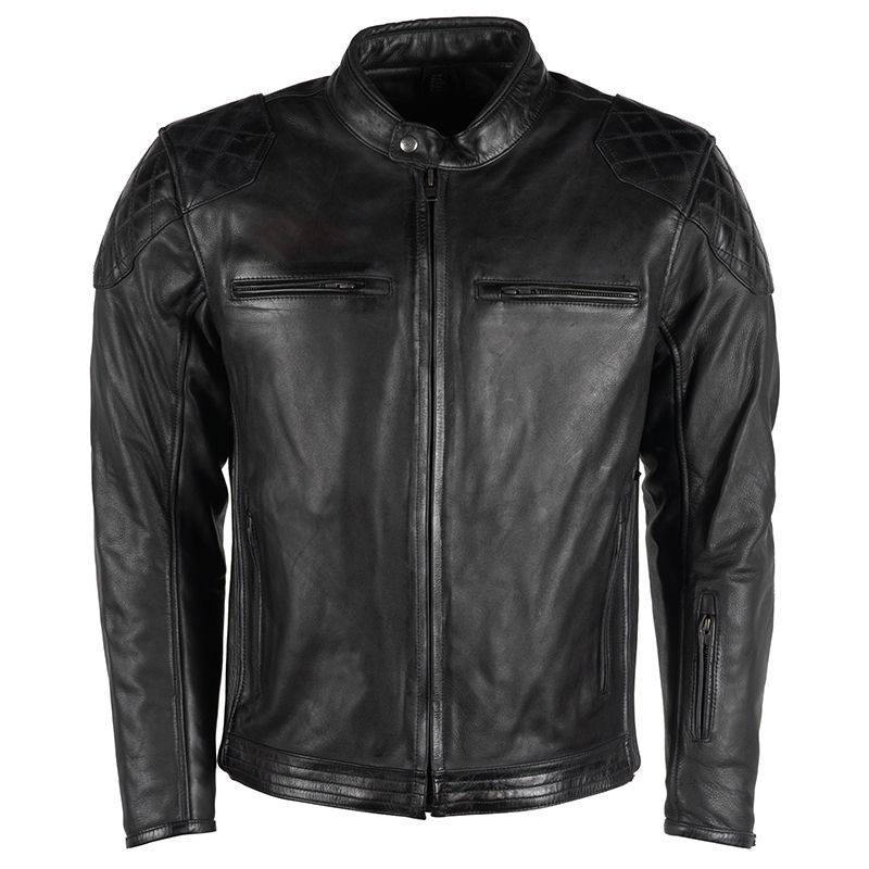 Classic Black Leather Motorcycle Jacket