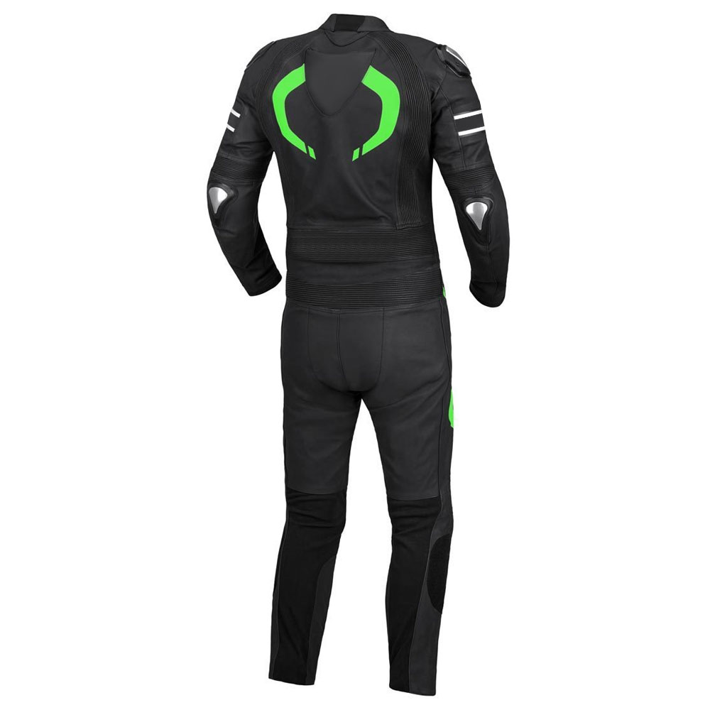 Aggressive Design Black/Fluo Green Sportbike Leather Suit