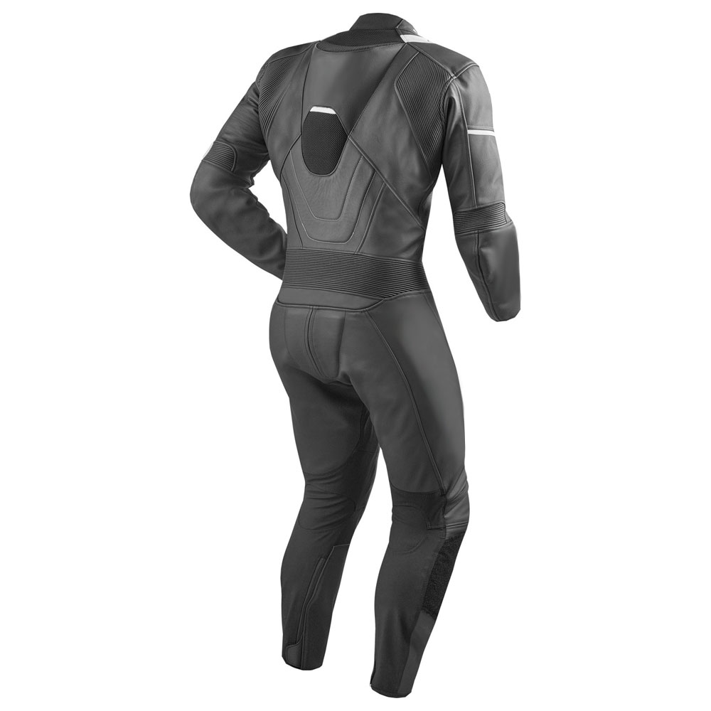 Motorcycle Leather Race Suit (Black/White)