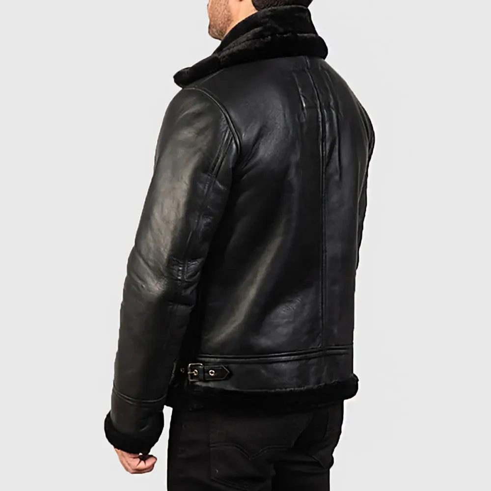 Black Shearling B3 Bomber Jacket