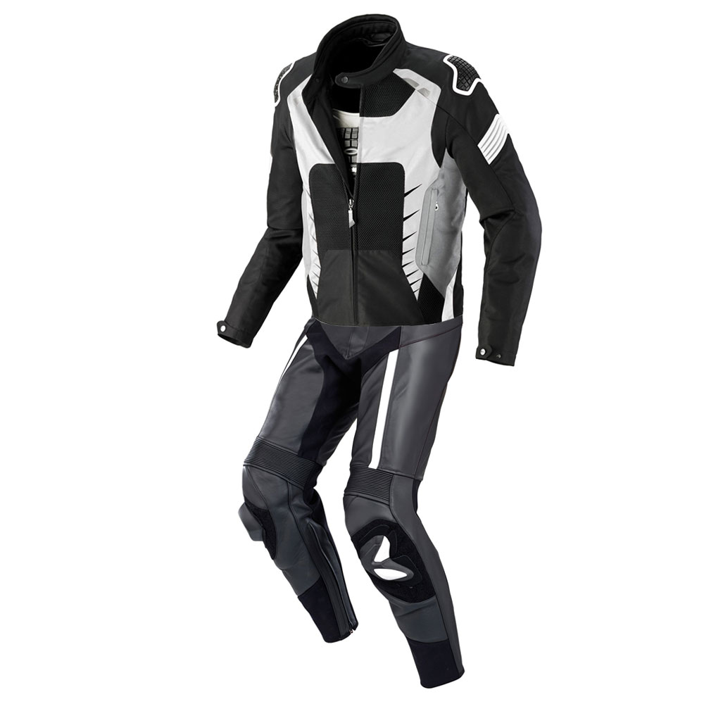 Ventilated Motorcycle Suit with High-Contrast Design